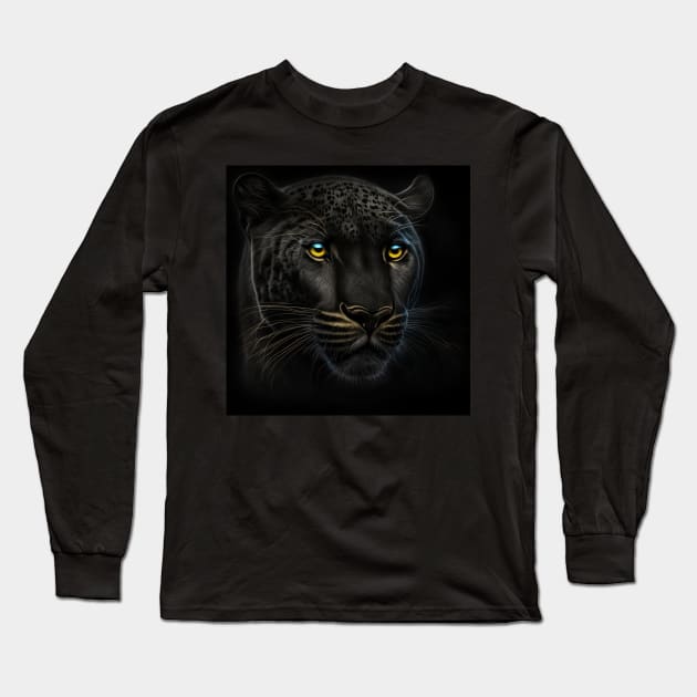Epic Black Panther Art Long Sleeve T-Shirt by Jades-Corner